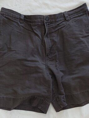 Columbia Chino cargo Shorts Mens Flat Front Black cotton Size 36